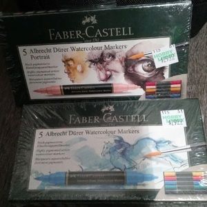 (2) Faber-castell watercolour marker sets 10 MARKERS